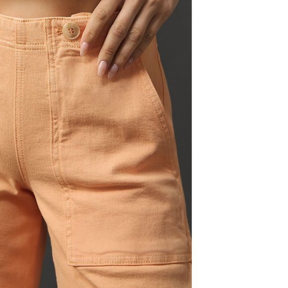 anthropologie The Kit Cropped High-Rise Wide-Leg Trouser Jeans by Pilcro 30 - Picture 2 of 6